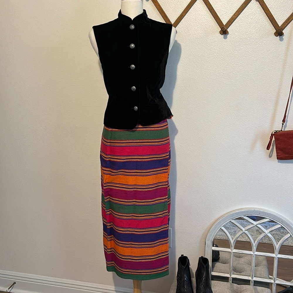 Saddleblanket wrap skirt Vintage size L